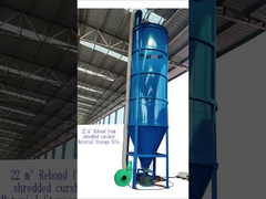 Foam shredding rebond boiler recyle line storage tank silo Rebond foam recycle PU block machine