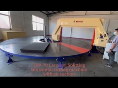 Round worktable Rotary cutting Horizontal CNC Foam Cutting Machine Slitter Digital Control