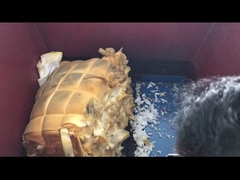 Sponge shredding rebond PU foam machine baled whole compacted package put into