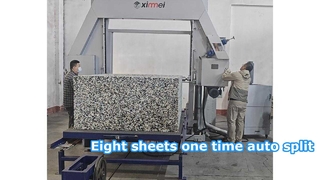 Single-person operated semi-automatic large rebond foaming block horizontal cutting machine