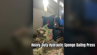 Industrial Hydraulic Sponge Baler – Steel Body, Premium Parts, Continuous Discharge, & Custom Automa