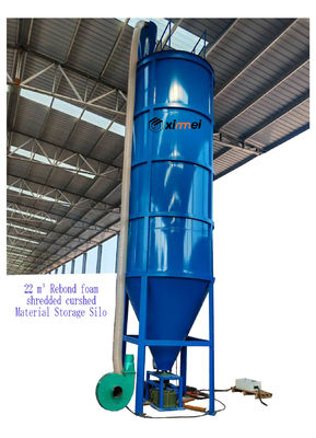 22 M³ Rebond Foam Material Storage Tank Recycling PU Foam Shredded Crushed Stirring Silo For Steam Foaming Machine