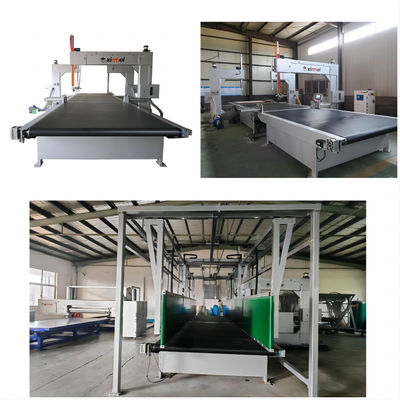 Auto Vertical 7KW Industrial Foam Cutting Machine Stand Up Melamine Foam Cubic Rectangular Cutting Machine