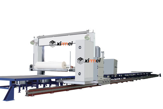 C517 Grantry Moving On Linear Motion Guide Long Block Foam Splitting To Slim Sheet Horizontal Cutting Machine