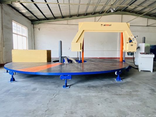 Automatic Rotary Sponge Cnc Foam Cutter Horizontal Splitting Carousel Suction
