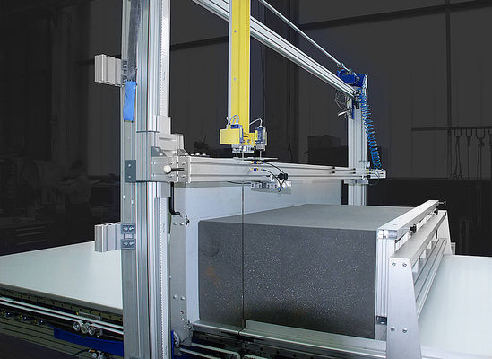 Sponge Vertical Straight Large Cnc Foam Cutter Siemens Control Rotary Work Table
