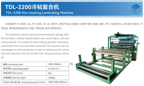Spong Fabric Leather Mesh EPE Foam Sheet Bonding Laminating Machine Combining