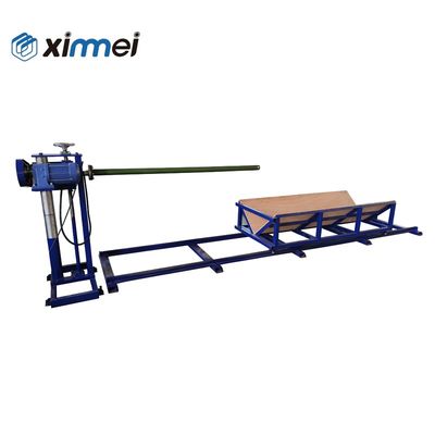 Boring Machine Drilling In Center Of Foam To Allow Sponge Bar To Be Inserted For Peeling Machine Skiving Cylinder Foam Into Thin Infinitely Long Rolls As Pr-machine For Peeling Processing