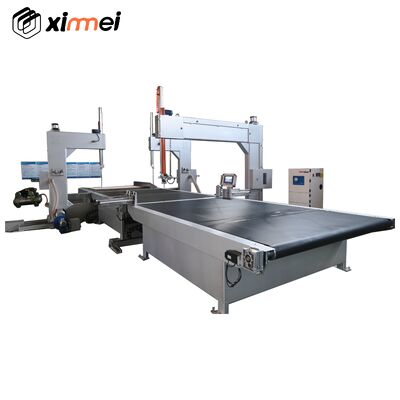 Sponge Cutting Machine Vertical Band Knife PLC HMI Control Foam Block Trimming Splitting to Strip EPE PU Insulation Cotton Scourer EVA Rock Wool Honeycomb Paper Board Coconut Fiber no CAD drawing
